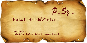 Petul Szidónia névjegykártya
